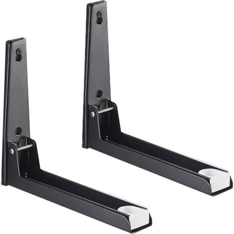 Mikrowellen-Wandhalterung aus Edelstahl – 2-teilig – Ausziehbarer Arm 220–400 mm – Maximale Traglast 45 kg – Sichere Montage (1/5)