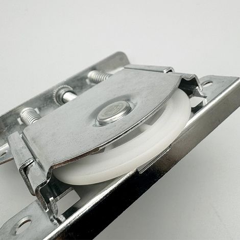 2er-Set Lenkrollen — Kleine Möbelrollen — Geeignet für alle Möbelarten — Stahlhalterung mit gummibeschichtetem Rad (Silber)