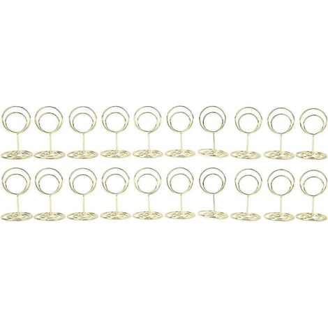 Lot de 20 porte-numéros de table ronds, stables, en métal électroplaqué, largement utilisés. (1/4)