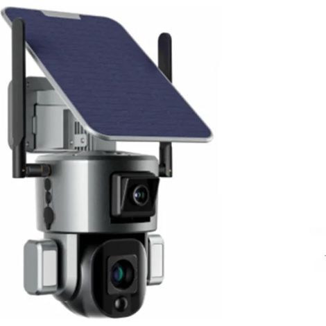 Caméra de sécurité à Domicile 4G 8MP caméra Solaire extérieure 4G/WiFi caméra étanche IP66 humanoïde sécurité caméra de Suivi PTZ Surveillance CCTV caméra(WiFi No Zoom No Card) (1/5)