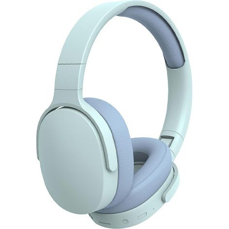Casque Bluetooth sans fil supra-auriculaire avec son stéréo haute fidélité, isolation phonique et longue autonomie pour le travail, les voyages, le sport et la maison (bleu). (1/5)