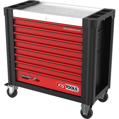Kstools – Servante d'atelier roulante 8 tiroirs – Construction acier 0,8 mm – Verrouillage centralisé – Roues Ø 125 mm avec frein (1/6)