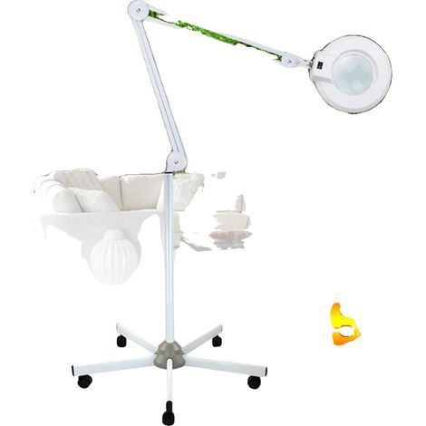 Lámpara con lupa, aumento de 5X, potencia de 22W, diámetro de la lente de 235 mm, lente de cristal verde claro, CA 240V/50Hz (1/5)
