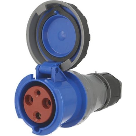 Prise femelle CEE monophasée, 3 x 63A, pour prolongateur IP67 (1/2)