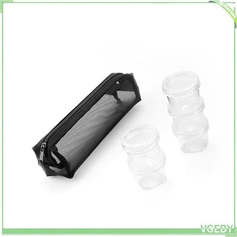 Kit de pots d'épices de voyage - FAFEICY - 5 pots - Transparent - Empilable verrouillable - Étanche et portable (1/5)
