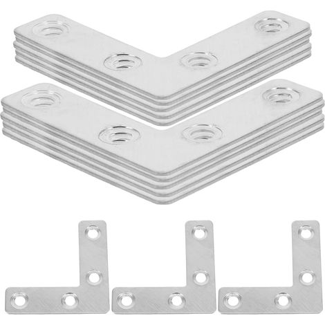 36 Pièces Équerre Acier Inoxydable Fixation Angle Plat Robuste Quincaillerie pour Meubles Étagères et Assemblage Polyvalent (1/5)