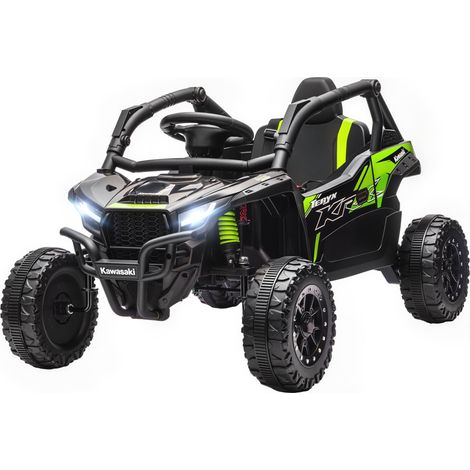 Auto elettrica per bambini UTV 100 x 64 x 56 cm 2 motori telecomando parentale fuoristrada atmosfera accogliente in PP nero 210000661