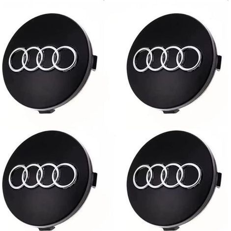 4 pièces Cache Moyeux pour Audi 60mm Centre Roue ABS Accessoires de Voiture (1/3)