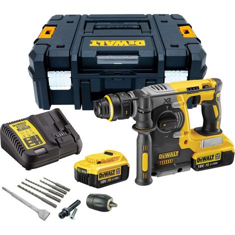 Dewalt DCH273M2 18v XR SDS+ Brushless Rotary Hammer Drill + 2 x 4.0Ah + Chuck (1/2)