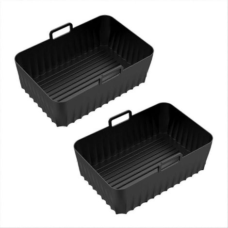 Lot de 2 doublures en silicone réutilisables pour friteuse à air double Ninja (1/5)