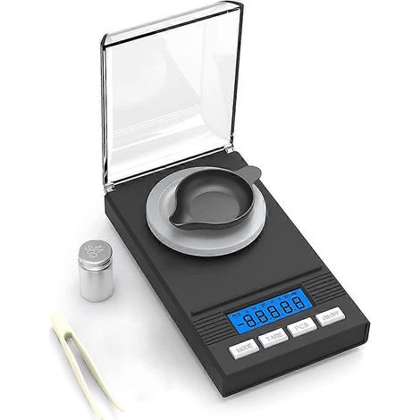 Balance de précision au milligramme (50 g/0,001 g), balance de poche, balance de laboratoire avec écran LCD (1/5)