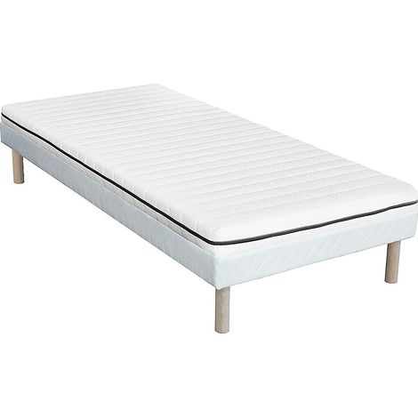 Set 90 x 190 cm rete a doghe + materasso schiuma sfoderabile sp. 10 cm - NASUS di YSMÉE (1/5)