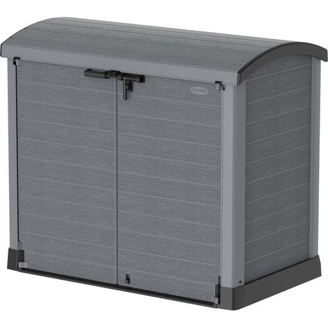 Duramax - Arcón cubre cubos exterior - 1200 L - PVC - color gris antracita -  - (1/4)