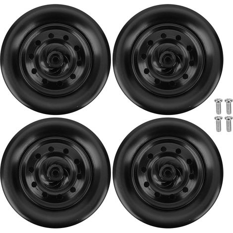 4 Roues en alliage d'aluminium pour camion RC WPL D12, moyeux de rechange noirs (1/5)