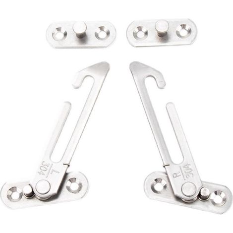 ZHIJIA PREMIUM Lot de 2 limiteurs de fenetre acier inoxydable serrure securite fenetres battantes (1/5)