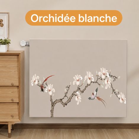 Housse de radiateur élastique intégrale motif Magnolia blanc 171-190 cm 171-190 réf 3612 1 kg – Livraison gratuite