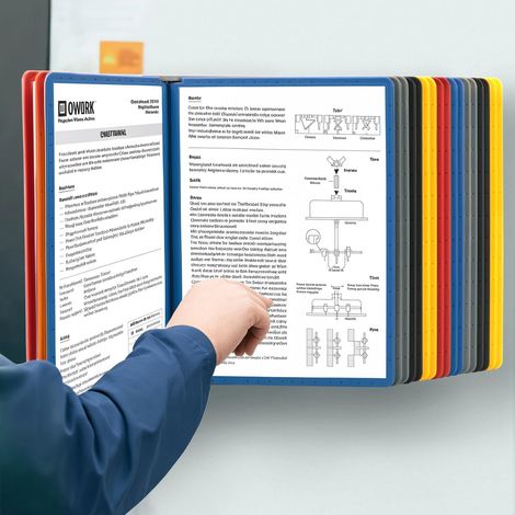 Système de Porte Document Mural - 20X Panneaux d'Affichage A4 - pour Halls d'Exposition, Restaurants, Bureaux, Lieux Publics (1/5)