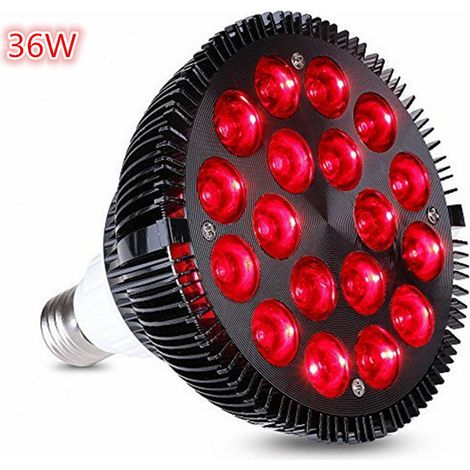 Lampada da crescita LED per piante indoor – Lampada da coltivazione da 36 W (660 nm, luce rossa) per bonsai, fiori, bougainvillea e piante succulente – Illuminazione supplementare professionale