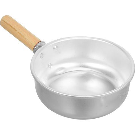 Louche à Eau en Aluminium Épaissi Manche en Bois Pelle à Eau Domestique Multifonction Ustensile la Cuisine Pratique pour Maison Transfert D’eau Solide Facile à Nettoyer (1/5)