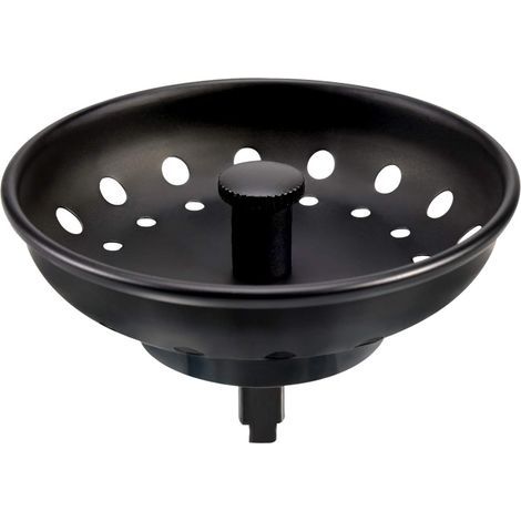 Strainer Evier - Acier Inoxydable - Diamètre 3,5 Pouces - Bouchon En Caoutchouc Universel - Bouton Central Métallique - Lot de 1 (1/4)