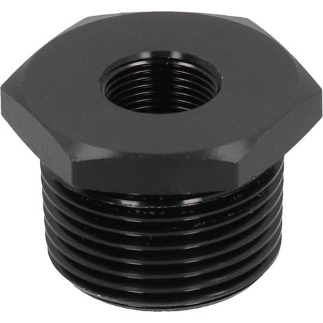 Gewindeadapter für Ölfilter, 1/2-28 Innengewinde auf 3/4 NPT Außengewinde, korrosionsbeständiges schwarzes Aluminium, Kfz-Zubehör 011C (1/5)