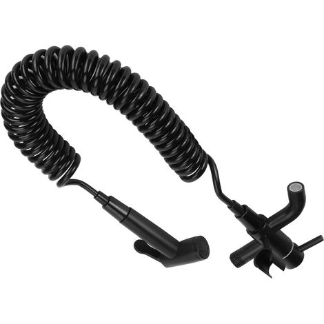 Douchette WC Noire Alliage Haute Pression Accessoire Salle de Bain G1/2 (1/5)