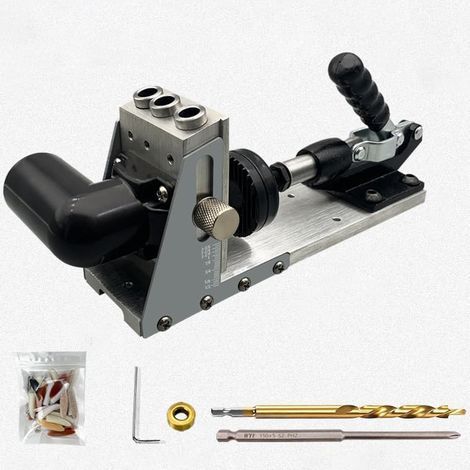 Kit di serraggio per fori a tasca, sistema di serraggio per fori a tasca in metallo migliorato, morsetto professionale multiuso per giunzioni solide (1/5)