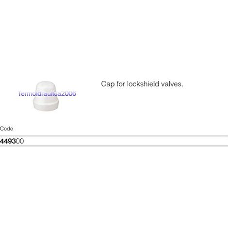 Bouchon blanc de remplacement 449300 – Pour vanne à détendeur Caleffi – Joint torique inclus – Compatible avec robinets de radiateur (1/2)