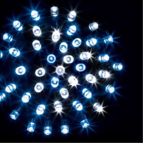 Paris Prix - Guirlande De Noël Lumineuse timer 30m Blanc Froid & Bleu