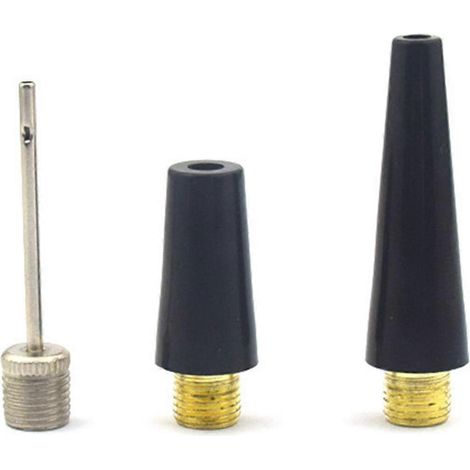 Ensemble de 3 embouts métalliques pour pompe à air, accessoires inclus : embout en plastique, aiguille en fer, aiguille de basket-ball. (1/4)