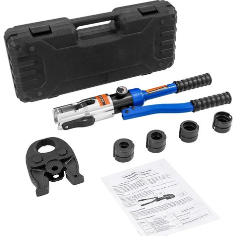 Pince à sertir professionnelle - Contour TH - 10 tonnes - Pince à sertir hydraulique - Avec tête rotative à 360° - Contour TH 16/20/26/32 mm - Pour tubes en aluminium et plastique (1/5)
