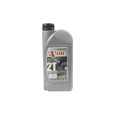 X'oil 2-Takt-Bioöl in 1 Liter für alle wassergekühlten 2-Takt-Motoren. Viskositätsindex ASTM D2270 167. Av