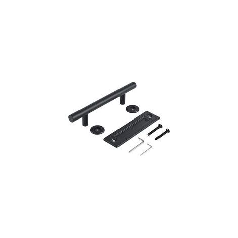 30CM Poignée de Porte Coulissante, Noires Avec Poignée de Porte Coulissante, Grande Taille Rustique, Convient pour Portails, Garages, Armoires 1 Pcs