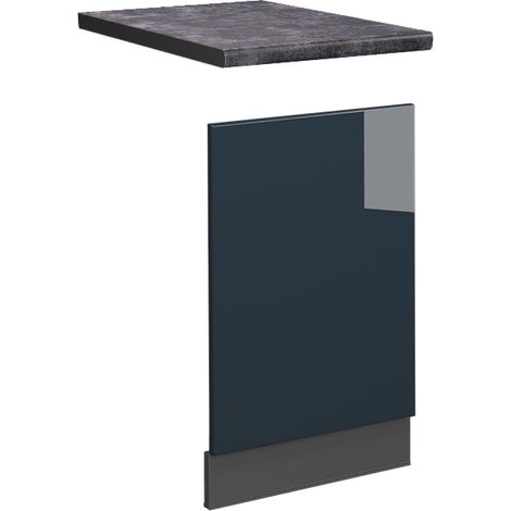 Panel frontal Fame-Line, Azul oscuro alto brillo, 45 cm , ET Antracita, Vicco