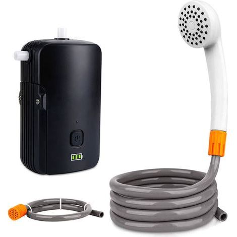 Portable outdoor shower, 4400 mAh battery, lightweight and easy-to-use camping shower, powerful spray for camping, hiking, and beach games (1/4)