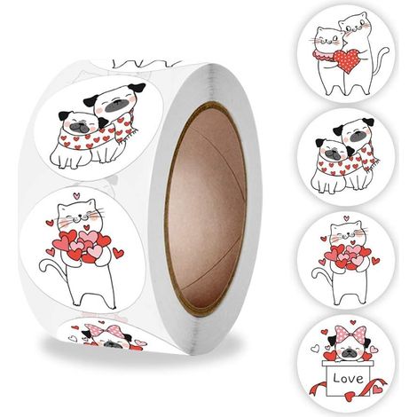 Liebes-Aufkleber, Größe 1 Zoll, 500 Stück pro Rolle für G (1/5)