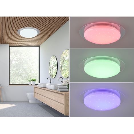 LED Deckenleuchte FRODENO Fernbedienung dimmbar Sternenhimmel Farbwechsel, Ø35cm (1/5)