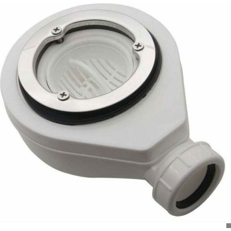 1 Bonde de douche,Acier inoxydable,Sortie Ø40 mm,Fixation 3 vis,Receveurs ardoise résine (1/3)