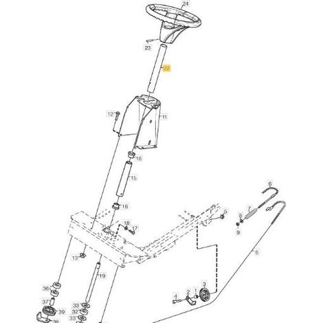 COLUMNA DE DIRECCIÓN SUPERIOR ORIGINAL STIGA VC VNGA - 387520117/0