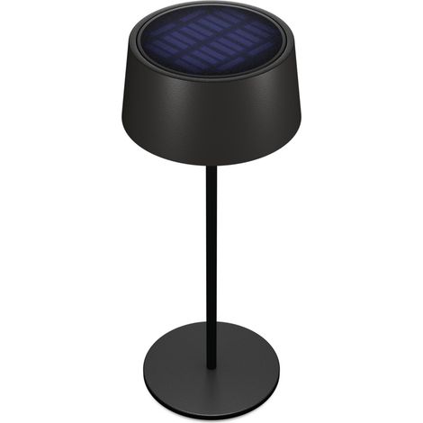 realpower Lámpara solar moderna negra diseño compacto (1/4)