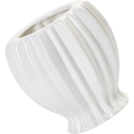 Jarrón nórdico para arreglos florales: maceta y jardinera de cerámica ligera para decoración de interiores. (1/5)