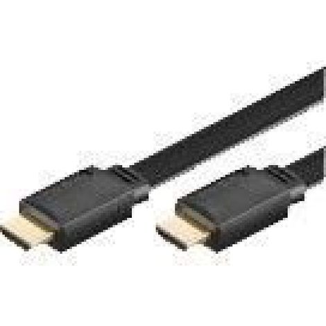 Câble HDMI - Microconnect - HDM19195V1.4FLAT - 5m - Noir - Plaqué or