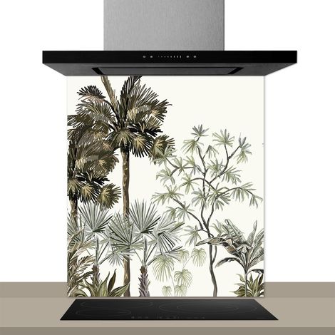 Fond de hotte décorative, jungle multicolore 60x70 Fond de hotte (1/2)