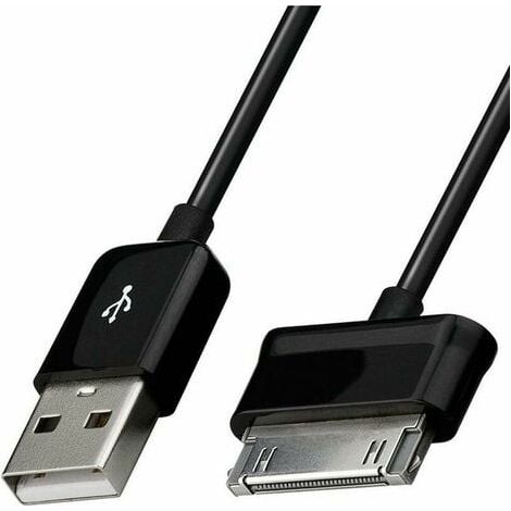 USB Data Cable Chargeur Câble de Données Data Sync Noir pour Samsung Galaxy TAB 2 10.1 P1000 & 7.1 Charger (1/4)