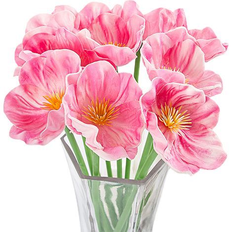 Faux Fleurs de Pavot Artificielles en Soie pour Mariage, Vacances, Bouquet de Mariée, Décor de Fête à la Maison (B) (1/5)