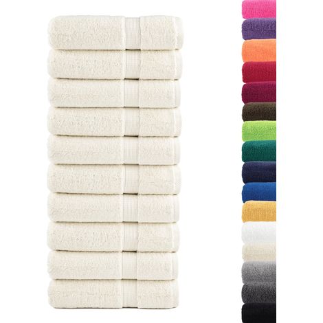 Serviettes de douche de qualité supérieure SOLUND 10 pcs crème (1/5)