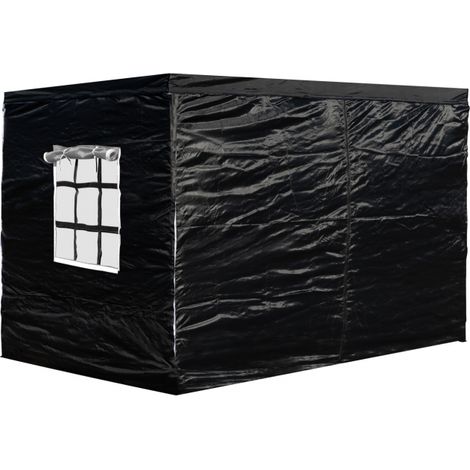 Packs Laterales Carpas Plegables - Pack 4 Laterales para Carpas 3x2 Eco 2L1V1P - Negro