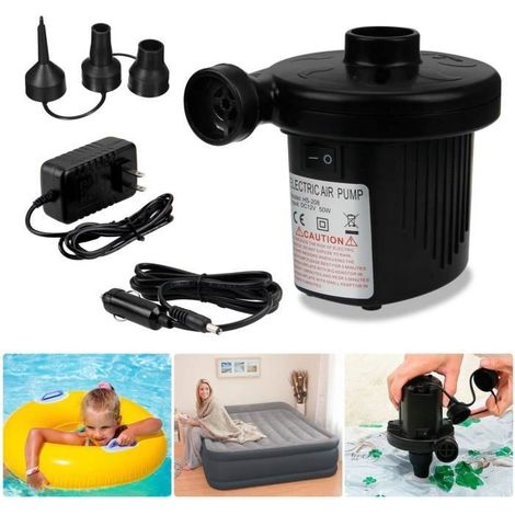 Pompe Électrique - 100pcs - DC12V/AC 230V - Gonfleur/Dégonfleur - 3 Buses Incluses (1/4)