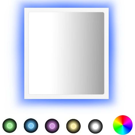 vidaXL Specchio da Bagno con LED Bianco 40x8,5x37 cm in Acrilico (1/5)