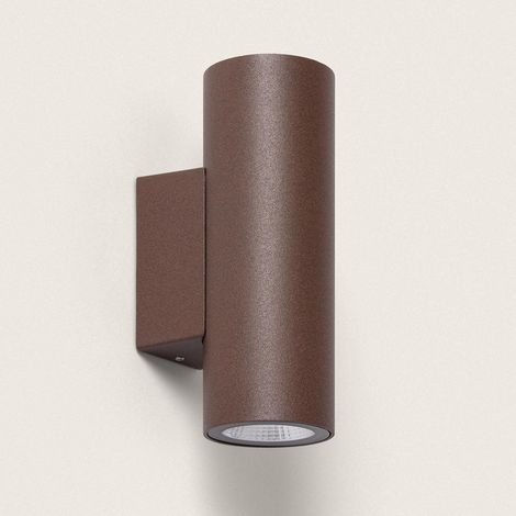 Aplique de Pared Exterior LED 12W Aluminio Iluminación Doble Cara CCT Seleccionable Satna Óxido